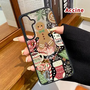 Magnetic Phone Case Compatible with Samsung Galaxy S23 Ultra S24 Plus S25 S22+ FE Gingerbread Christmas Magic Pattern Acrylic Back TPU Edges Anti-Fingerprint Ultra Slim Hard Cover Gift for