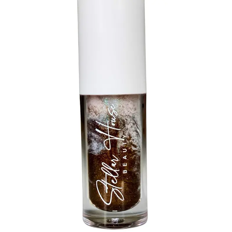 Fudge Sundae Lip Gloss Balm- Made with Smoothing Mango Butter- Non sticky -Moisturizing Coconut Oil- Vegan - Cruelty Free - Glossy - Moisturizer -  Cosmetic  Makeup Lip Care Hydrating -Chocolate Flavored - Vitamin E - Hibiscus and Lemon Oil Brightening-