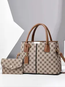 Women's Fashionable PU Leather Handbag & Wallet, Casual Versatile Shoulder Bag & Wallet, Trendy All-match Bag Set for Daily Use