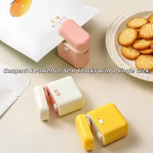 Magnetic Sealer, Compact Mini Snack Bag Closer, Portable Travel Essential Storage Sealing Machine, USB Rechargeable & Reusable, Energy Saving Eco-Friendly Solution for Snacks & Food Organization