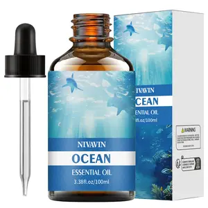 Nivanin Ocean Essence Oil Set, Aromatherapy Diffuser, Diffuser Oils, Skin & Hair Care, Home Office Gift, Multi-Purpose Use, Essential, 30ML/60ML/100ML, Therapeutic