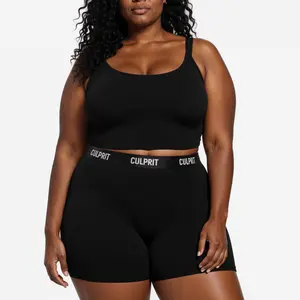 Women's Stealth Black Ribbed LadyBoxers – Mid-High Rise, Classic Comfort Fit, Sleek Ribbed Design