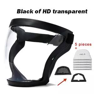Mask Face Shield Glasses HD Super Protective Anti Fog Full Face Shield Head Cover Reusable Kitchen Protective Cover Mask Safety Reusable Mask Protective Masks