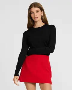 Express Editor Signature Stretch Super High Waisted Mini Skort