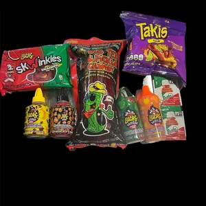 Wall’s Pickle Challenge includes a Big Tex Dill Pickle, Fire Cheetos, Takis Fuego, Lucas Polvos Watermelon and Mango, Salsaguettis, Lucas Chamoy and Lucas Tamarind Sauces, Roll Ups and Tajín. All come in a nice bundle for your enjoyment!