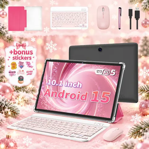 【FALL DEALS】PYNAREL 2026 Android 15 Tablet, Complete All-in-1 Bundle with Keyboard, Mouse, Stylus & Case, Home Office & Outdoorfun summerwins ip display tiktokshopbacktoschool,back to school,back to school haul techvibes