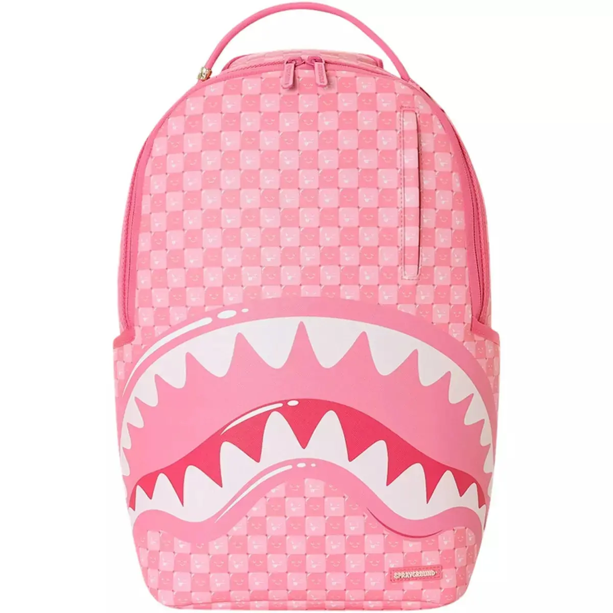 SPRAYGROUND PINK NEW CHECK FACES BACKPACK
