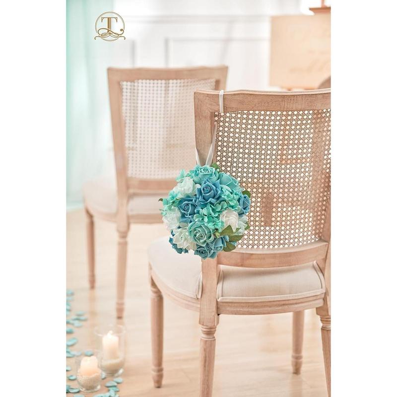 Artificial , 25 count Real Looking Teal Green Rose  Roses w/Stem for DIY Wedding Bouquets Centerpieces Arrangements Party  Shower  Decorations