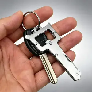 5-in-1 Key-shaped Multi-functional Tool | Waist bag accessory, with knife and bottle opener