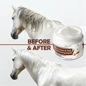 FAELUTE Mane & Tail Conditioning Balm - A Professional Grooming Cream Enriched with Natural Oils And Vitamin E, It Provides Immediate Softness And a Lasting Shine, Featuring a Nourishing, Non-Greasy Formula Ideal for Show Horses