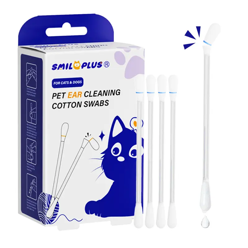 Smileplus  Earwax & Odor Remover for Cats & , Individually Wrapped, Break-to-Release Liquid, Dry/Wet Dual-Use, 100 Pack, Formulated with Aloe, Witch Hazel, Honeysuckle & Alkyl Glucoside #SummerVibes #petlovers finger wipe  multi-use pet removal Ear Dog
