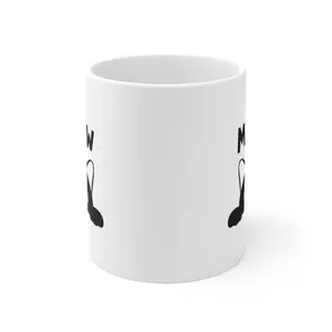 Peeping Cat Meow Mug 11oz