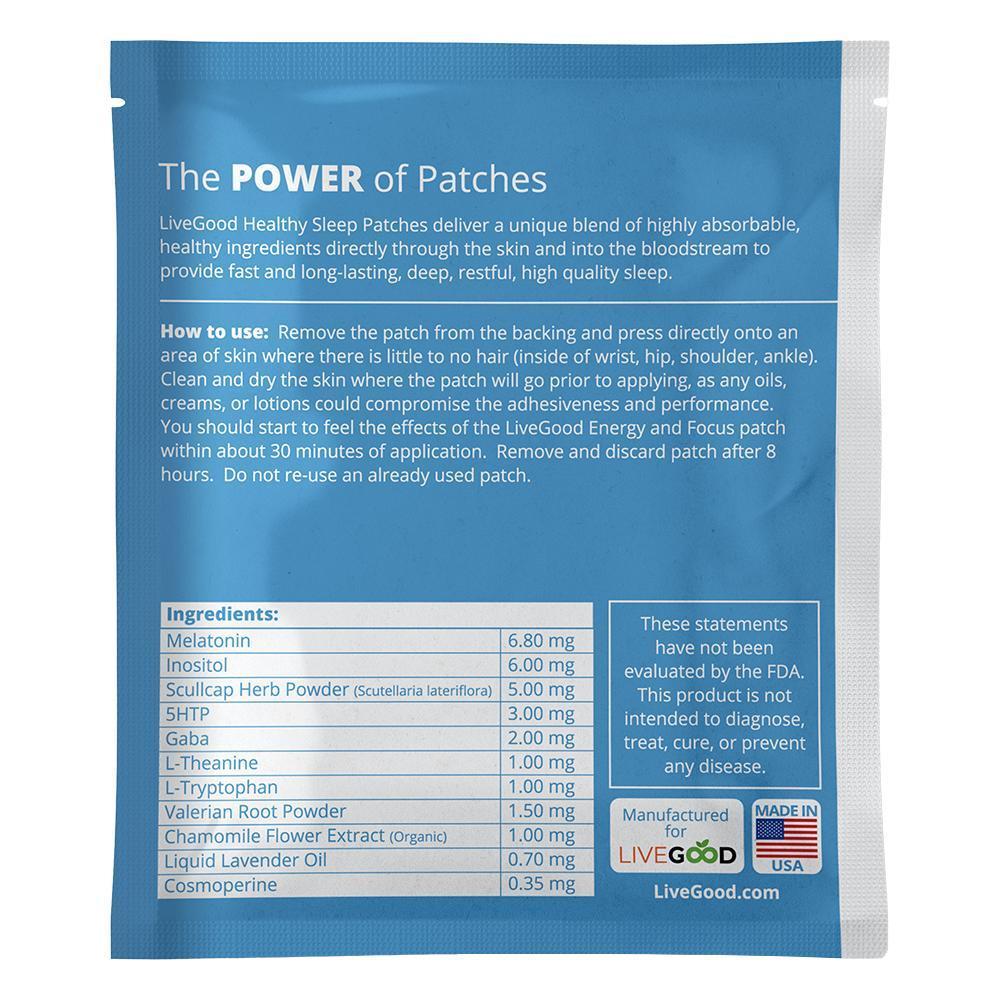 LiveGood PM Patches | Plant-Based Nighttime Formula for Relaxation, Calm Evenings & Daily Wellness Support