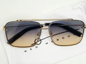 Hayden Sunglasses - Unisex Aluminum Magnesium Frame with 100% UVA Protection & Laser Engraved Logo - Lightweight & Oversized Design