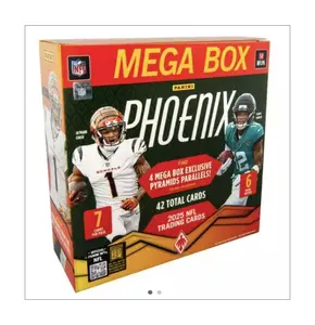 PYT Break | (10) 2025 Panini Phoenix Mega NFL Football Boxes & (4) 2025 Panini Phoenix NFL Football Blaster Boxes, Sports Trading Card, Trade Card Box, 14 Total Boxes