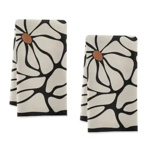 Bohemian Flower Unique Design Kitchen Towels Set of 2, Dish Drying Cloths, Hand Towels, Kitchen Decor, Neighbors Gift, Sweet Housewarming Present, Kitchen Towels Absorbent