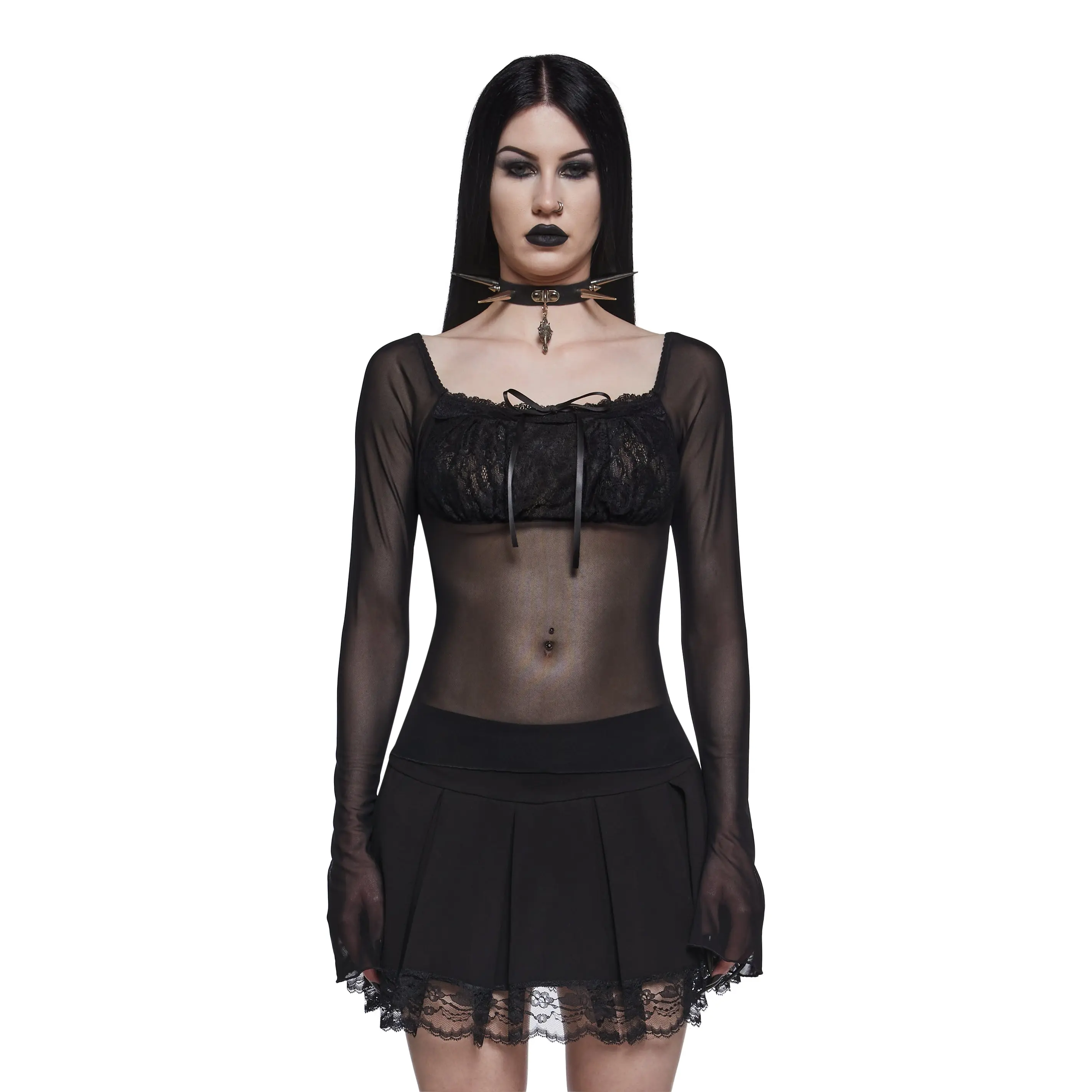 Malice Mesh Long Sleeve Top