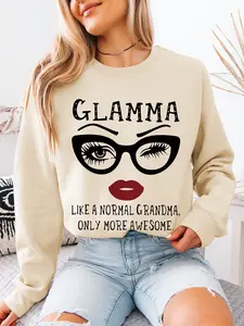 Autumn Winter Women's New Minimalist Pullover Sweatshirt, Womenswear, Lady, Casual Relaxed Fit with Polka Dots and Curves, Long Sleeve Round Neck Top