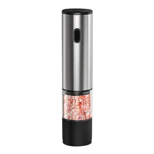 Gravity Electric Salt & Pepper Grinders Set - Battery-Operated, Automatic Operation, LED Light, Adjustable Coarseness, Large Capacity, for Home Kitchen & BBQ Seasoning Utensils