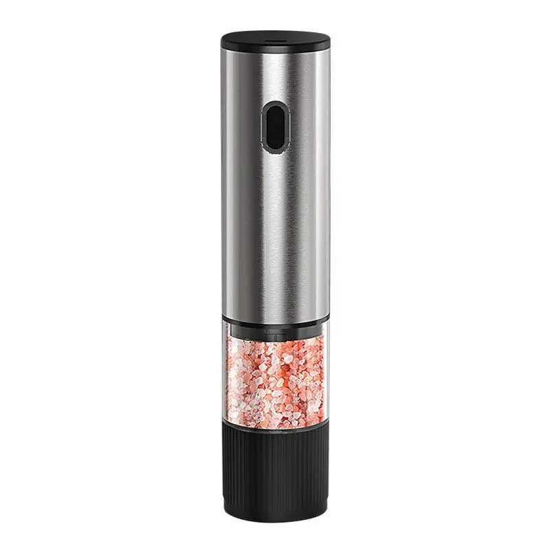 Gravity Electric Salt & Pepper Grinders Set - Battery-Operated, Automatic, LED Light, Adjustable Coarseness, Large Capacity, Modern Kitchen Use & BBQ Seasoning Utensils