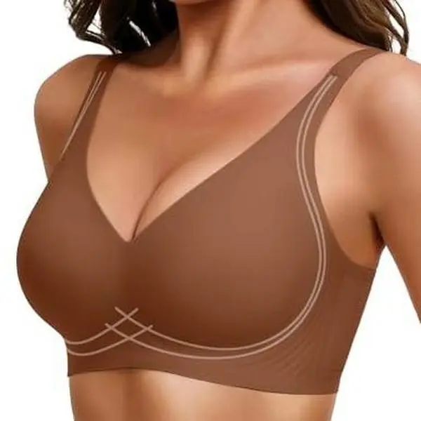 Jelly Bras for Women No Underwire Seamless Push Up Bralettes Deep V Comfort Bra Full Coverage T Shirt Everyday Bras Womenswear Basic