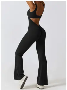 Seamless Gym Jumpsuit for Women Tummy Control Booty Lifting One Piece Workout Outfit with Stretch Fabric & Stay-In-Place Coverage for Pilates & Everyday Wear