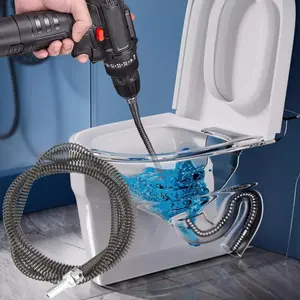 Drain Auger Cable 3.28Ft Clog Remover with Drill Connector 10mm Flexible Plumbing Snake Pipe Drain Cleaner for Kitchen, Bathroom and Shower Sink