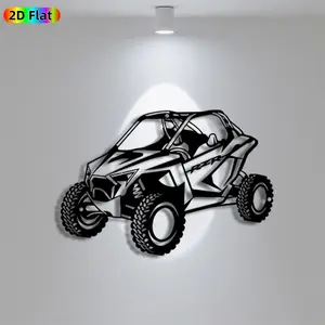 1pc Avant - Garde RZR Metal Wall Art, Avant - Garde RZR Statue Mural, Iron Craft, Perfect for Garage, Workshop, Patio Wall Decor, Heavy - Duty Rustproof Metal Decor, Artistic Metalwork, Father's Day Decor, Ideal Gift for Trend Seekers