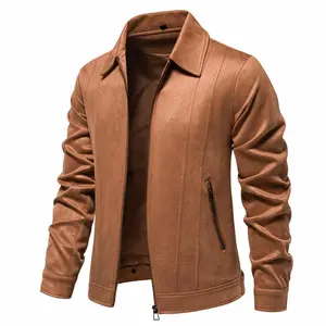 2025 autumn and winter new lapel trendy outdoor men's suede jacket