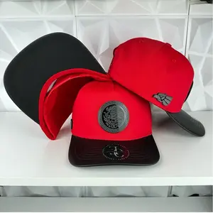 Mexico plate SnapBack hat-red/blackk