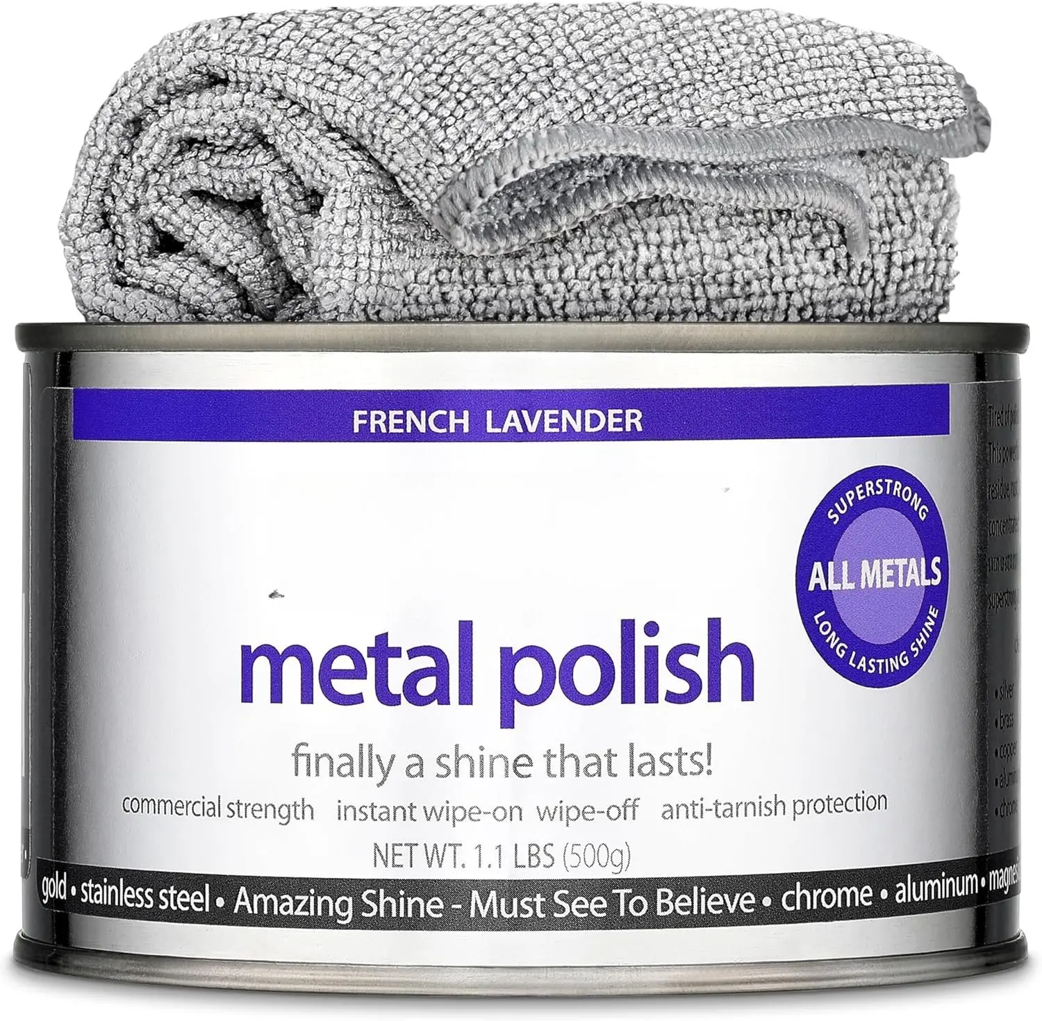 Metal Polish 1.1lb Can Plus Free Cloth, Universal Metal Cleaner for  Metals, Clean, Polish, and Protect , Brass, Copper and More, Tarnish Remover and  Cleaner for