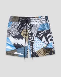 Jackie Robinson Front Page Diamond Air Mesh Shorts