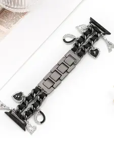 Women's Chain Strap with Pendant Zinc Alloy Band for Apple Watch Ultra/se/10/9/8/7/6/5/4/3/2/1, Fits 38-49mm, Watch Straps