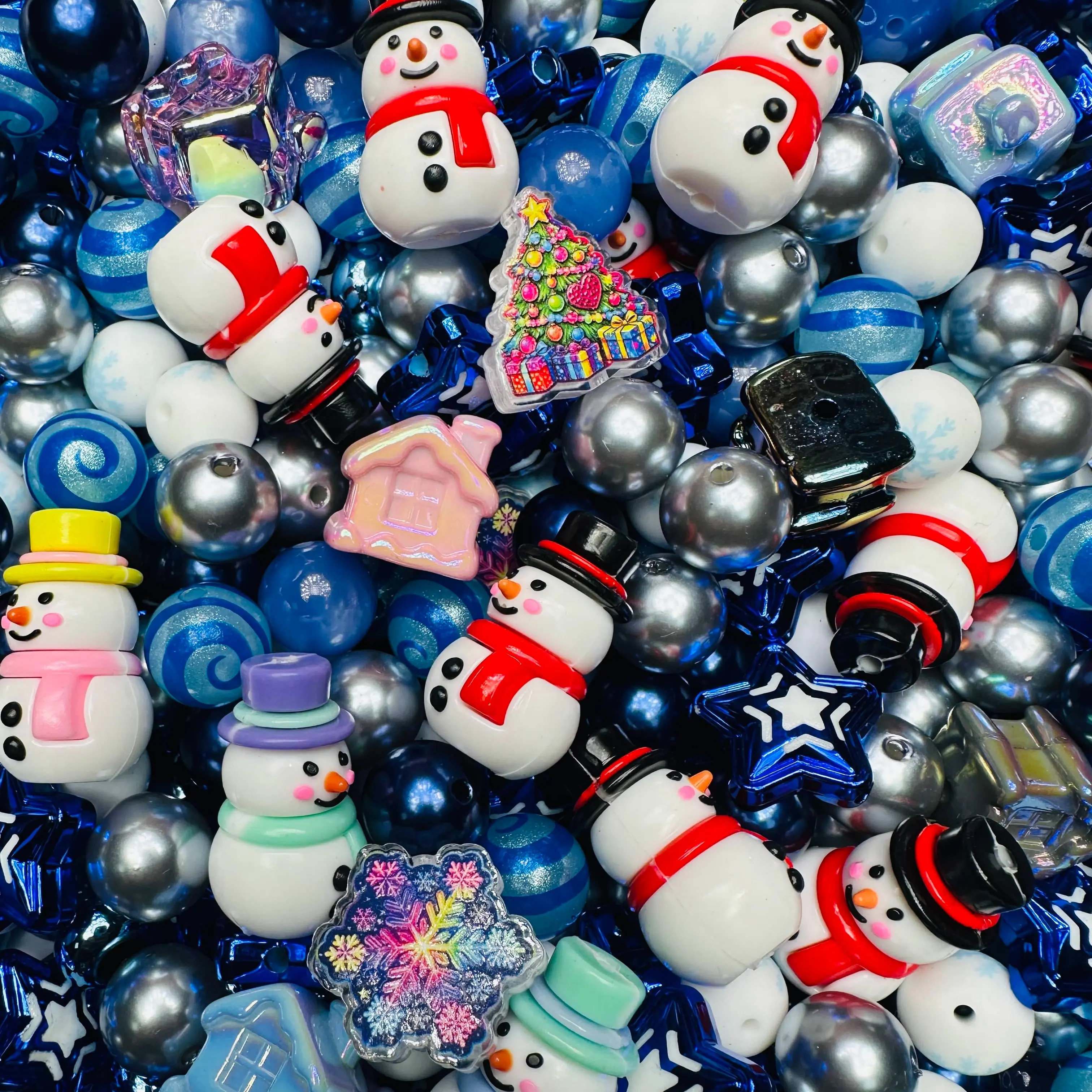 【D.P.C】Color Thems -  Acrylic DIY Beads Mix - 150ml 300ml 650ml Sizes for Bracelets Phone Charms Necklaces Hair Beads Bag Chains Earrings Rings Hair Ropes Diy Projects Diy Jewelry