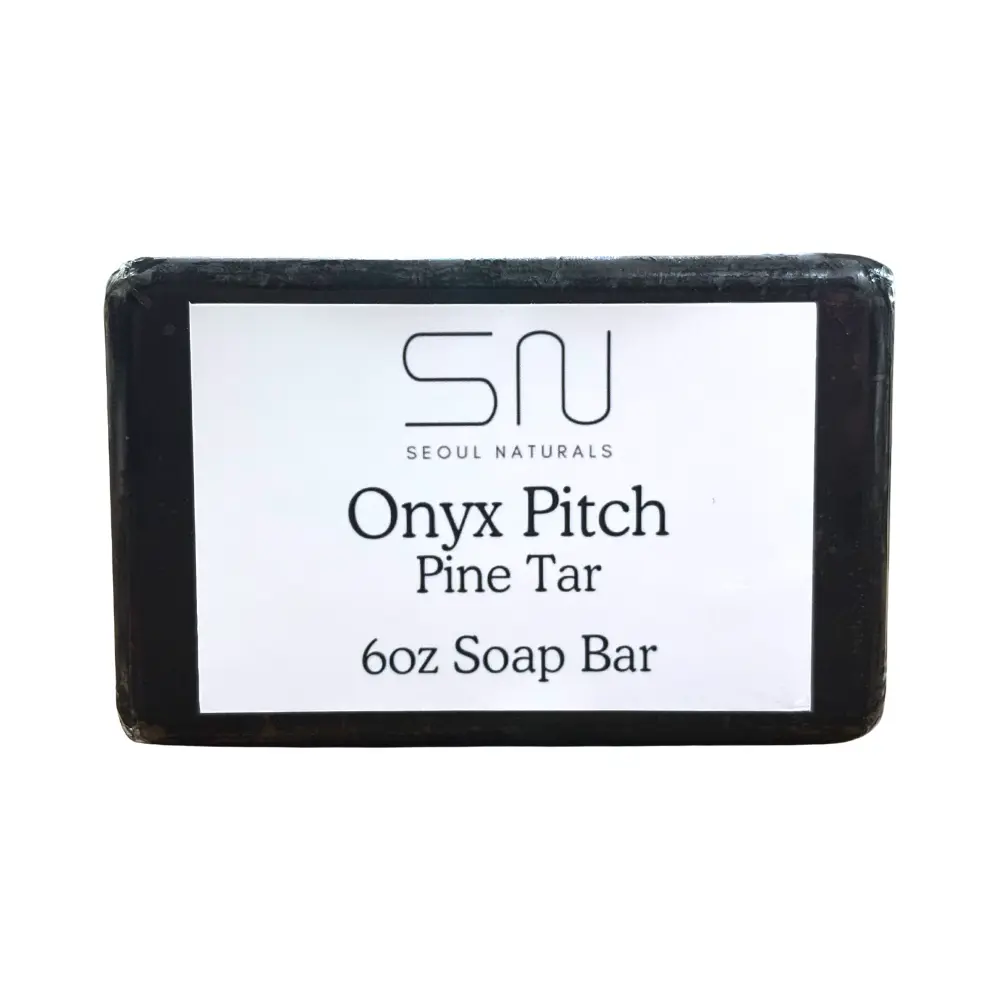 Seoul Naturals Onyx Pitch Pine Tar & Charcoal Soap, K Beauty, 6 oz