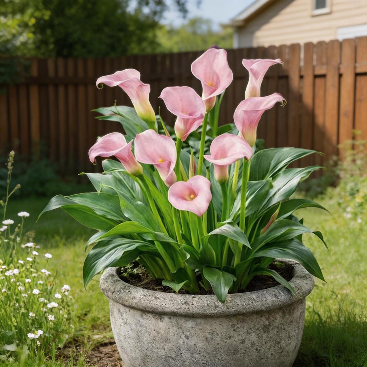Elegant Calla Lily Bulbs for Garden & Indoor Planting – Premium Rhizomes with Large Blooms for Wedding Decor & Home – Easy to Grow Perennial Flowers for Pots, Borders, and Patio