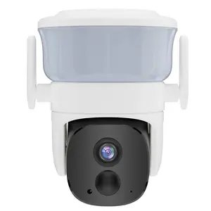 Wireless Rechargeable Outdoor Security Camera with Light - Audio (Built-In Microphone, 2-Way Speaker), Motion Detection, Night Vision LED, Color Night Vision, Secure App Remote Viewing, Micro SD Card Support, No Wiring, No Monthly Fees