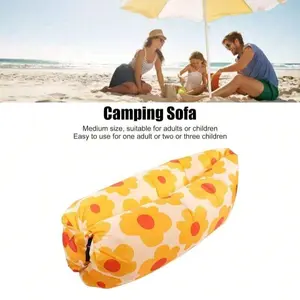 Outdoor Camping Inflatable Sofa, Folding Portable Air Sofa, Lightweight Ultralight Backpacking, Beach Lazy Sleeping Bed, Folding Couch Bed