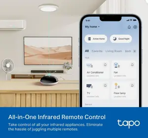 Tapo Smart IR & IoT Hub with Chime - Universal Remote for TVs, ACS, & 18+ Dev...