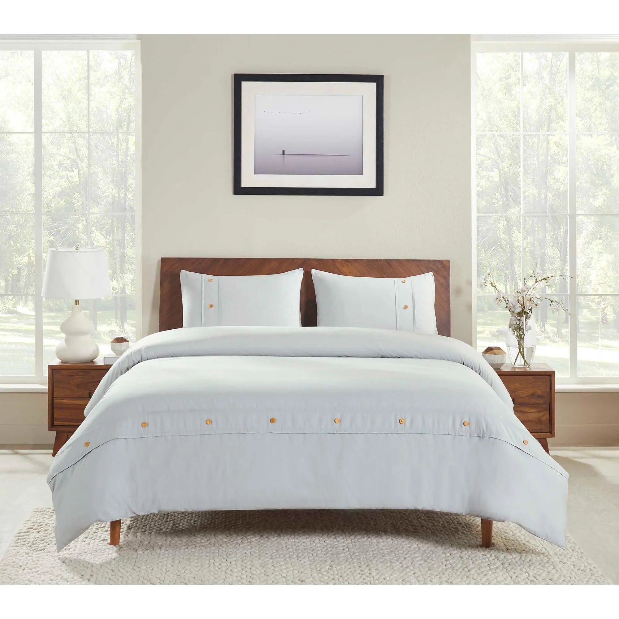 Superior Organic Cotton 300 TC 3pc Duvet CoverSet, Full/Queen