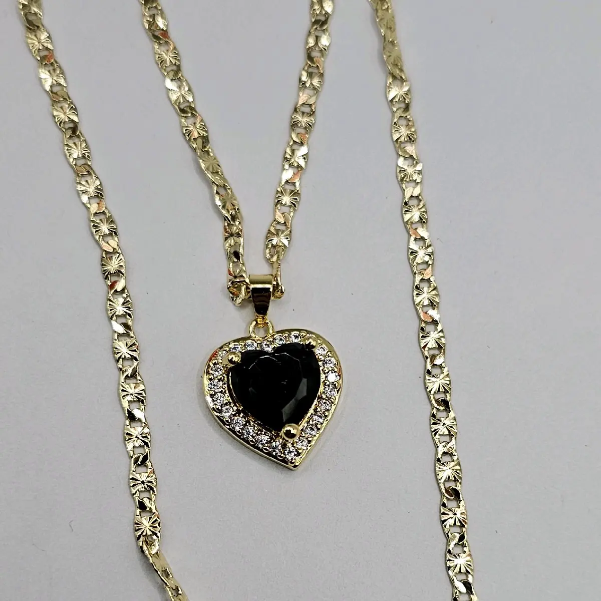 HEART love chain gold-plated 18"inches HEART love chain gold-plated 18"inches