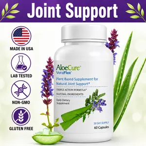 AloeCure VeraFlex Natural Joint Support Supplement with USDA Organic Aloe Vera - Helps Maintain Joint Comfort, Mobility and Flexibility - Plant Based Formula, 60 Capsules