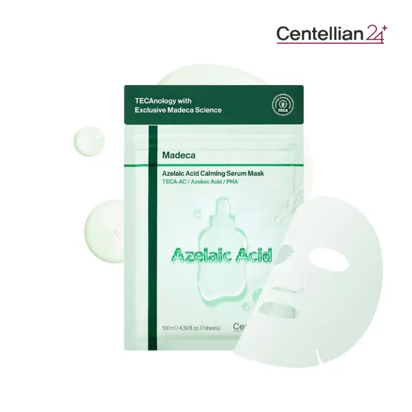 [Centellian24] Azelaic Acid Calming Serum Mask 130ml (7 Sheets) | Pore Care & Oil Control | Gentle Exfoliation + Soothing Care | Korean Skincare