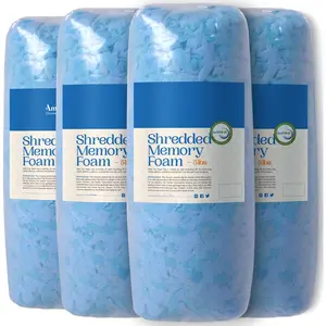 Bean Bag Filler 20lbs Bean Bag Filling Pillow Refill, Shredded Memory  Filling Material for Pouf Ottoman Couch Cushion  Bed Stuffed  and Art Crafts - Blue