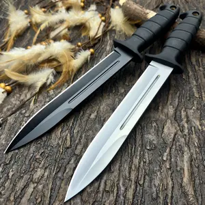 Dual-Tone Fixed Blade Kitchen Utility Knife, Stainless Steel with Non-Slip Ergonomic Handle