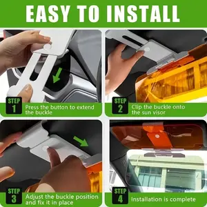 Car Dashboard Sunshade Driver Sunglasses, Anti-Glare Car Headlight, Day and Night Use, Driving Glare Protector, Essential Car Accessory