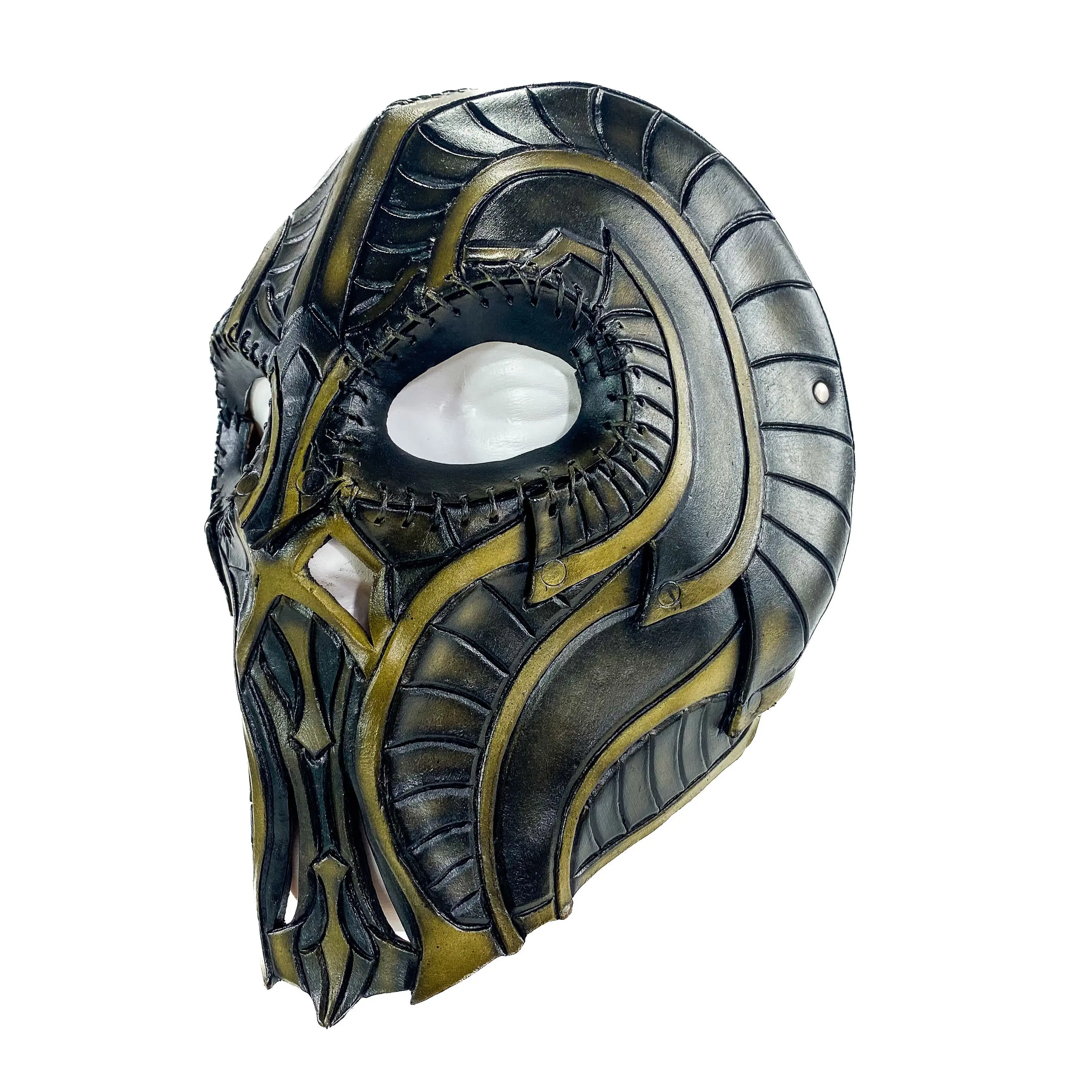 Handmade Genuine Leather Mask in Natural Colors