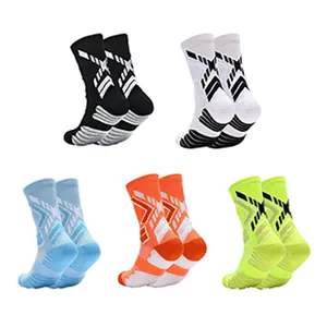 3 Pairs Athletic Socks Sport Running Calf Socks, Cushioned Breathable Crew Socks for Men Women
