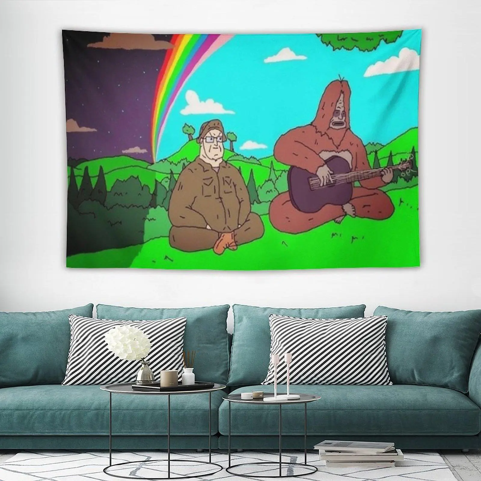 Big Lez Show Mike Nolan Linen Print Tapestry - Light, Strong Hangable Home Decor, Beach & Room Art Wall Hanging for Indoors/Outdoors 1