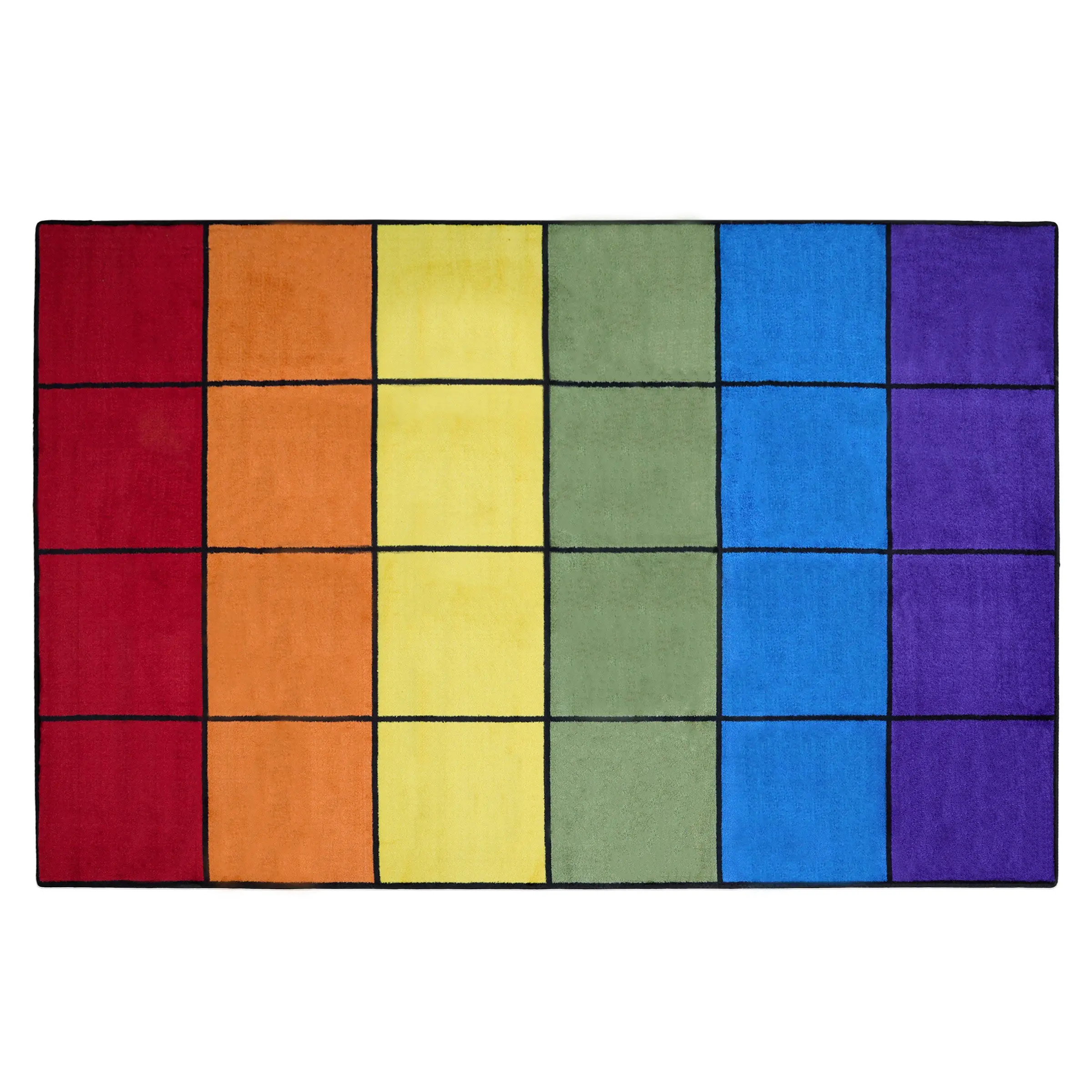 Rainbow Blocks Seating Rug 24